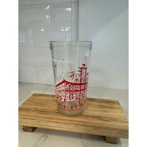 1964-65 New York Worlds Fair Hong Kong Pavilion Glass Excellent Condition
